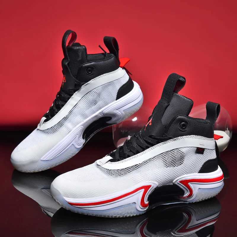 basketball Mens shoes solid shoes mens boots non-slip wear-resistant ankle protection breathable mesh student sports shoes