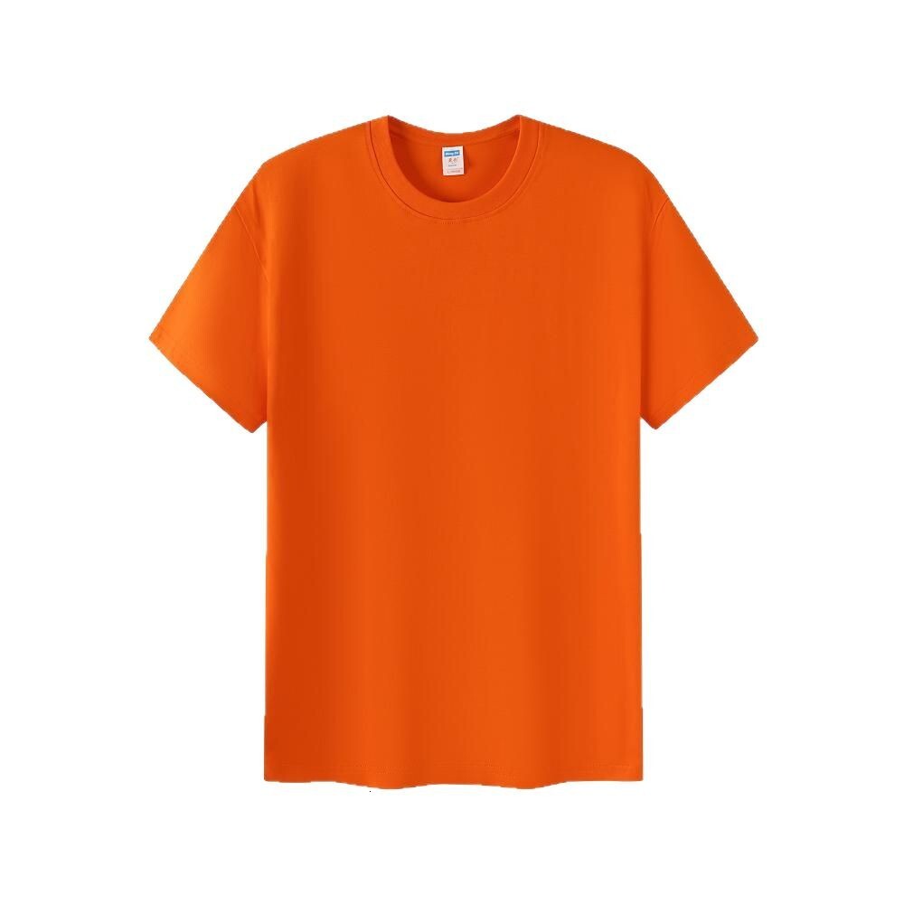 Combed pure cotton advertising shirt men's T-shirt short sleeved promotion school uniform event training conference round neck