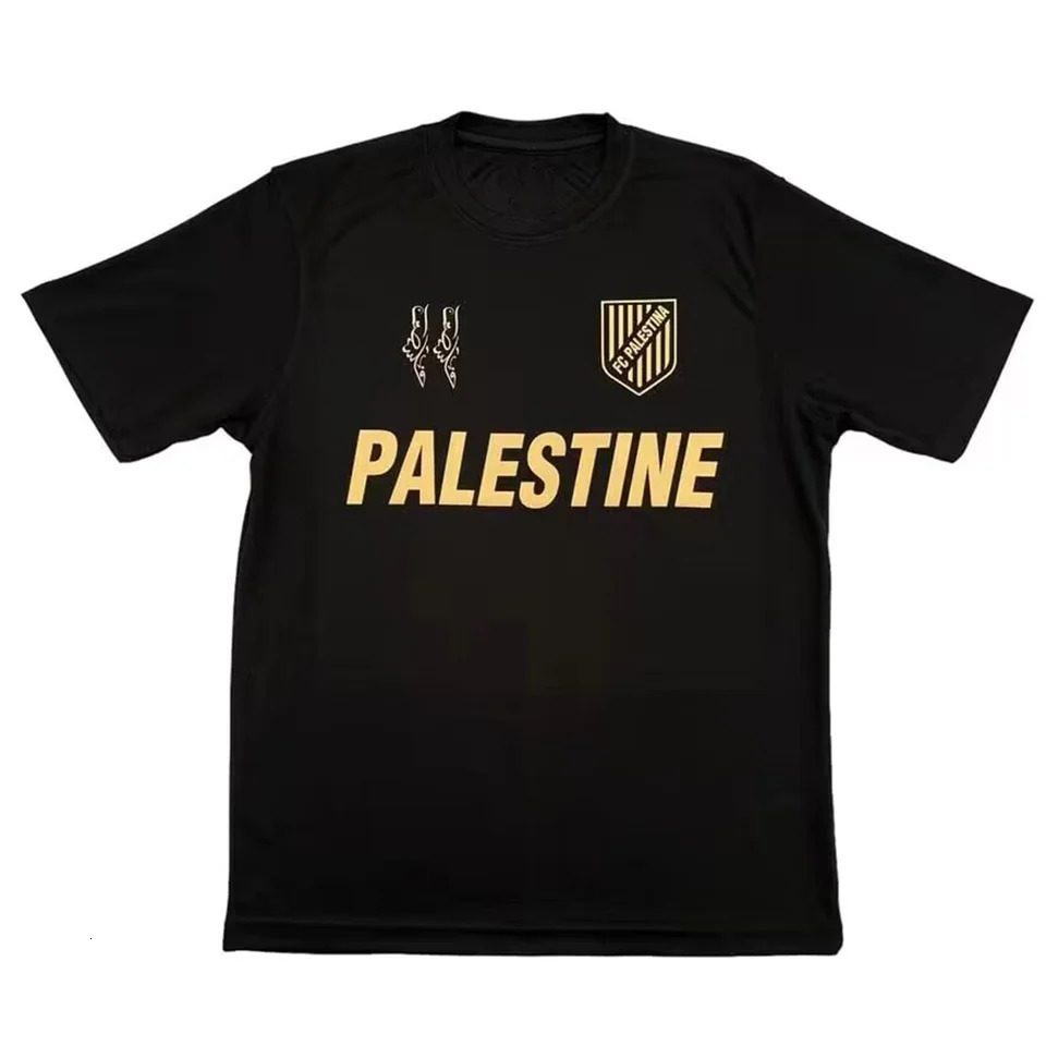 Mens Shirts Outdoor Sports Wear Palestinian Black Football Jersey Fashion Breathable Quick Drying rens Tshirt Womens Tops 250321
