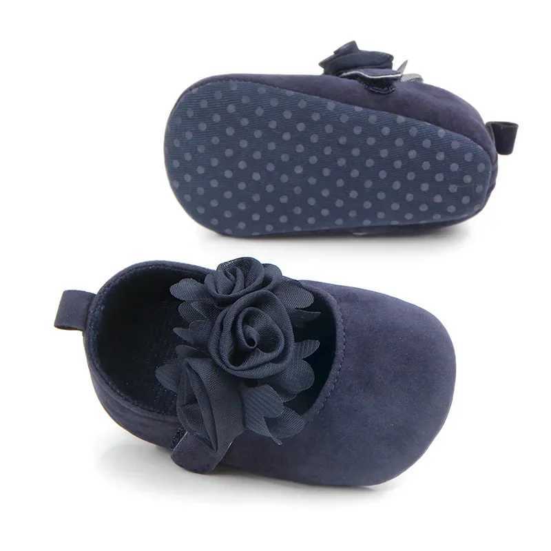 Girls shoes soft sole anti slip beautiful flowers solid color fashion toddler crib first mover princess shoes X2503221
