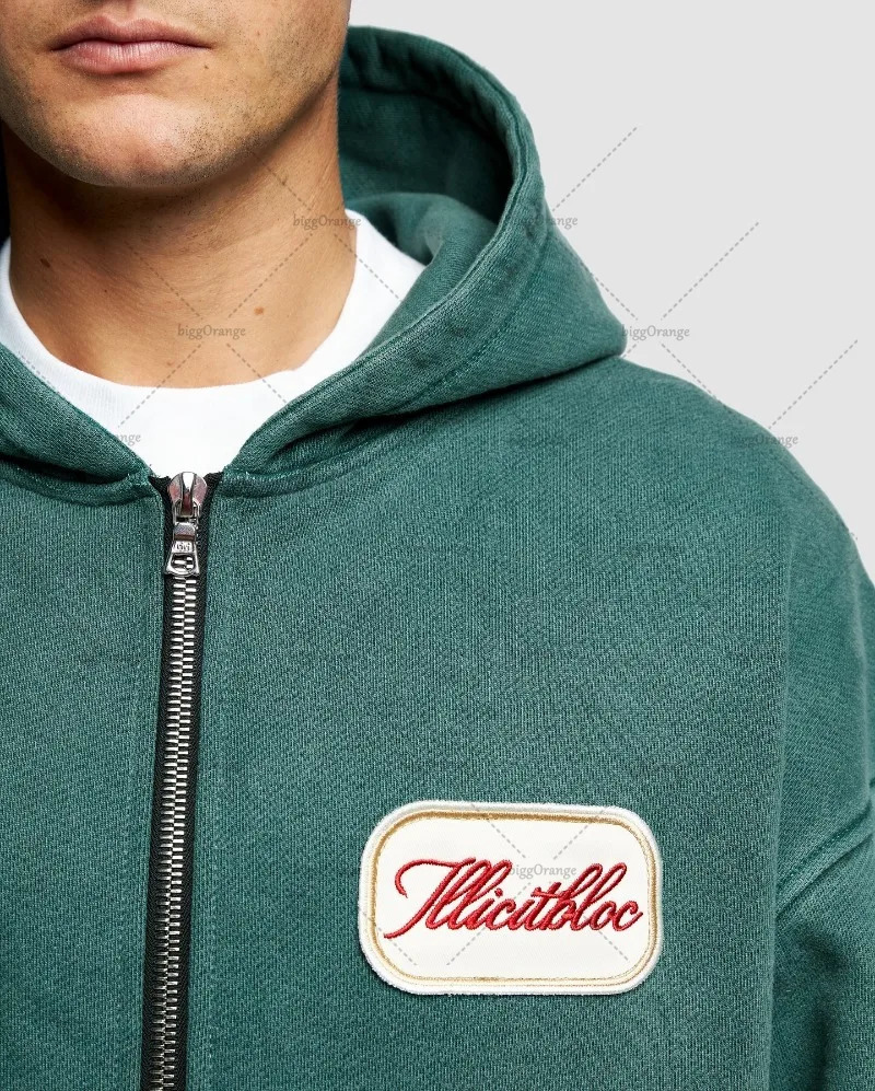 American Retro Street Trend Double Zipper Sweatshirt Y2k Harajuku Hip Hop Personality ed Oversized Hoodie 250322