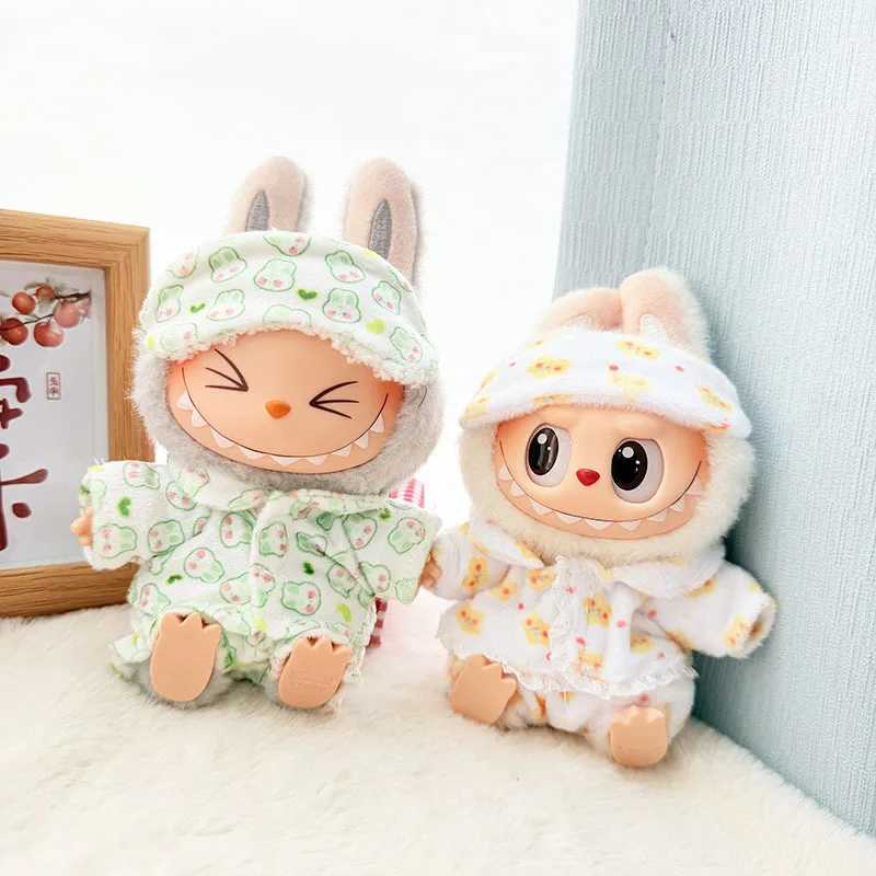 15cm/17cm Labubu I II Doll Clothing Cute Eye Mask Sleepwear 3-Piece Accessory Clothing Plush Doll Clothing Z250322