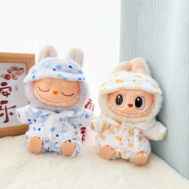 15cm/17cm Labubu I II Doll Clothing Cute Eye Mask Sleepwear 3-Piece Accessory Clothing Plush Doll Clothing Z250322