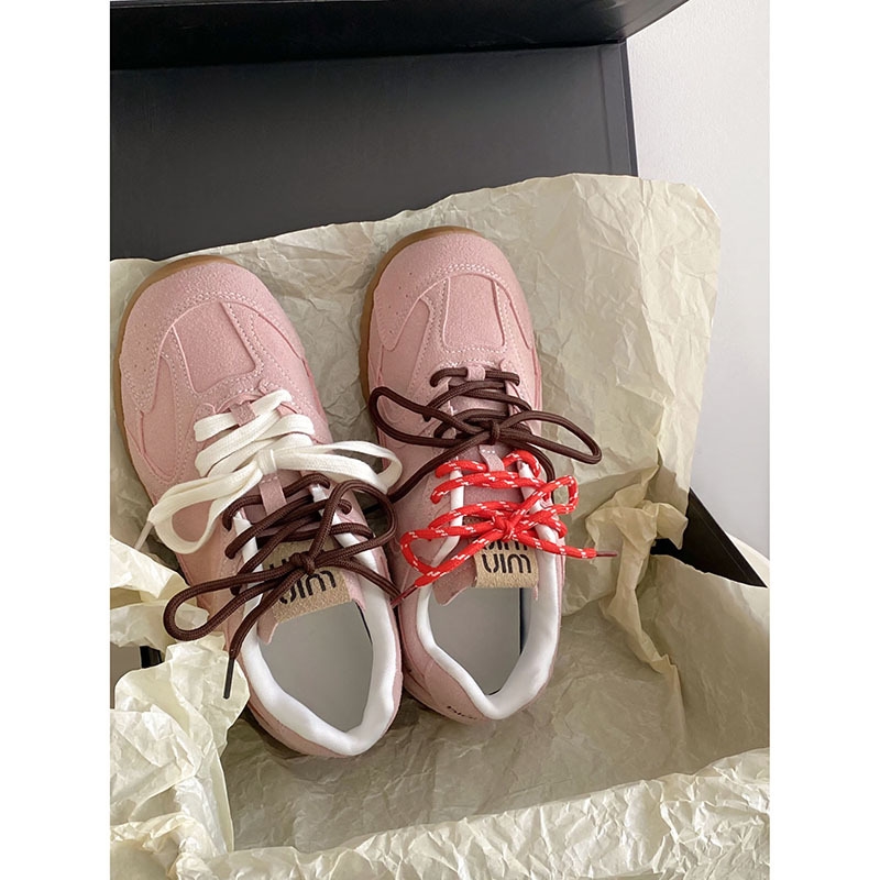 Hot New Unique Women: Retro Color-Blocked Casual Sneakers 2025 Style With Irregular Shoelaces - Versatile Sports Shoes For Women