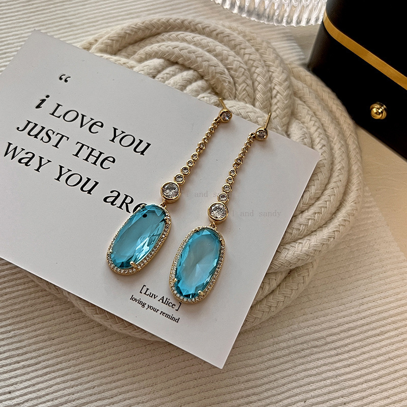 Cubic Zirconia Diamond Dangle Stud Earrings Delicate engagement wedding earrings sterling silver Designer Earring for Woman Girls Gift CZ Fine Jewelry