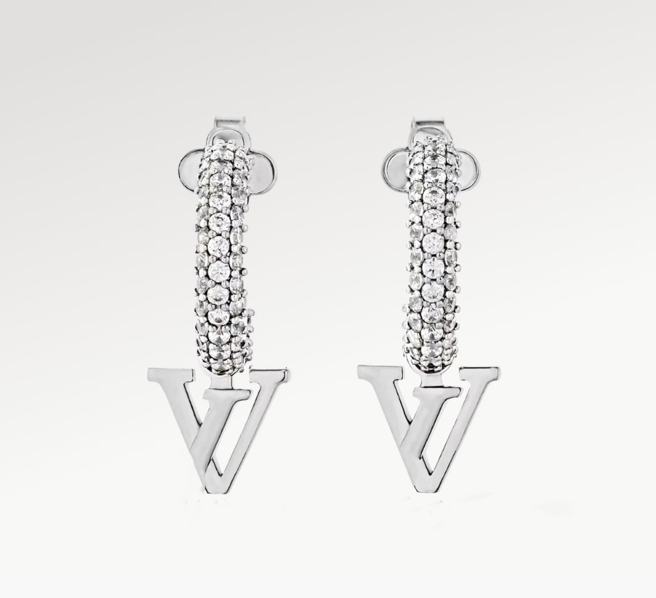 With BOX Designer Women Stud Earrings Silver Plated Diamond Crystal Fashion Earrings Wedding Engagement Best Jewelry Gift