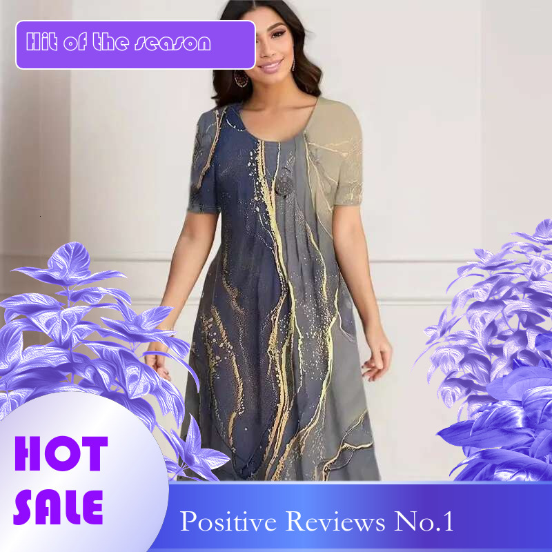 Dongdumaoyi Plus Size Damesjurk Met Korte Mouwen Lente Zomer A