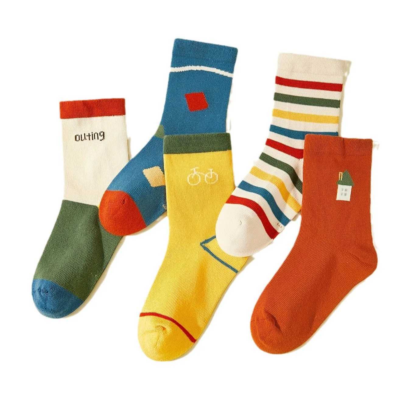 5 pairs/batch cartoon baby socks cute animal cotton newborn childrens socks girls boys soft knit childrens socks X2503221