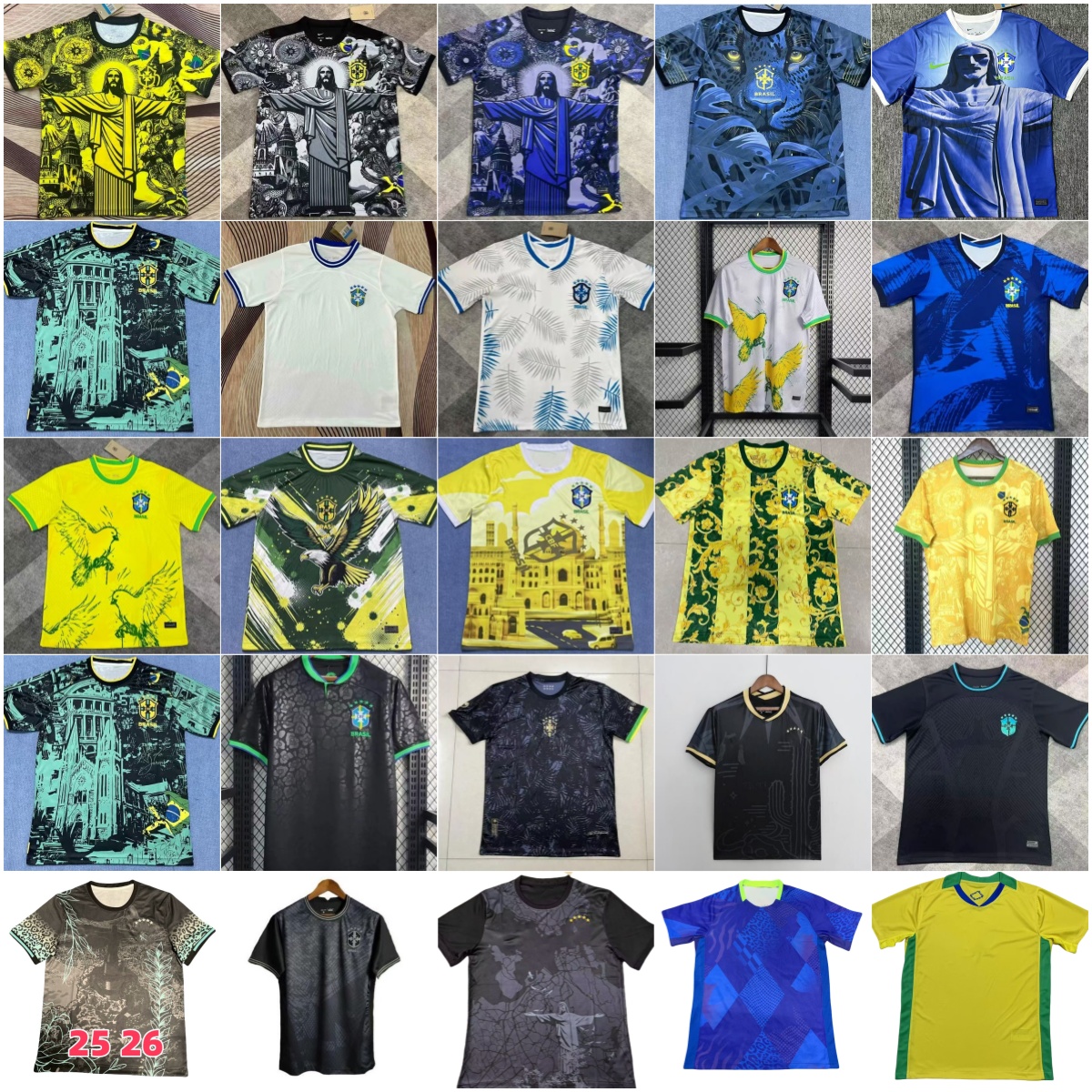 S-XXL bRAZILS 25 26 soccer jerseys PAQUETA RAPHINHA football shirt maillots MARQUINHOS VINI JR brasil RICHARLISON version NEYMAR PELE Camiseta