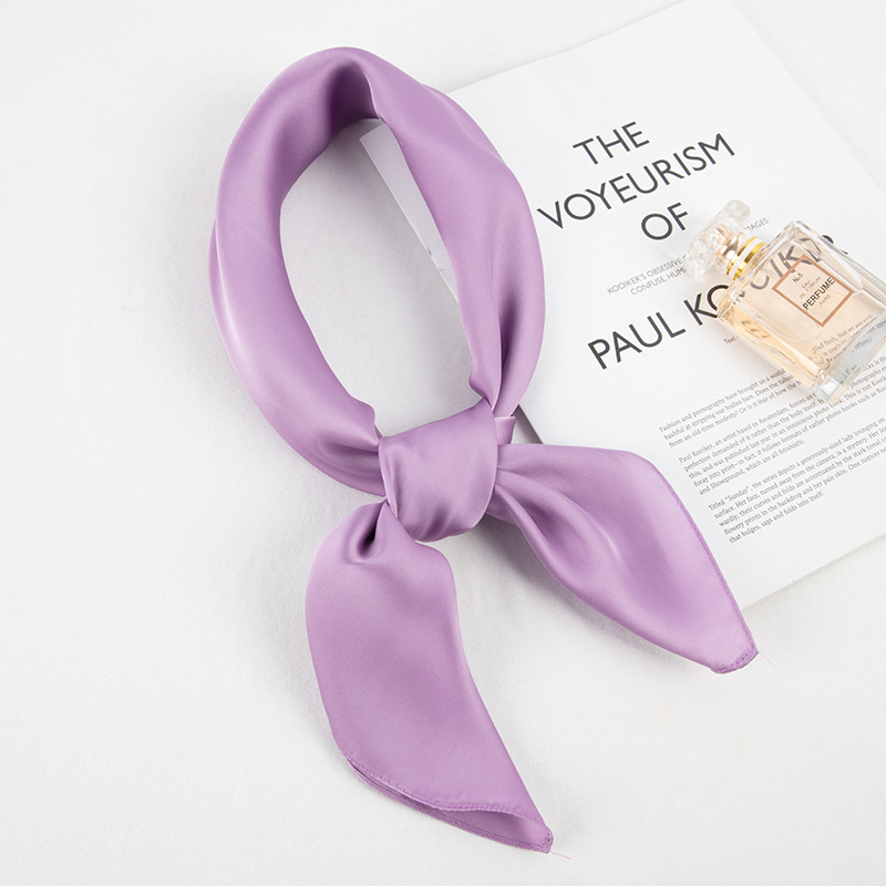 11014 square scarf for women scarf spring and autumn temperament versatile stewardess scarf Solid color small