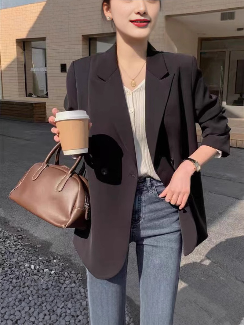 L320Elegant Ladies' Small Suit Jackets - Trendy Design for Spring and Autumn