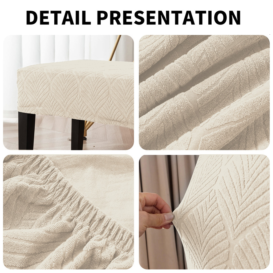 Stretch Jacquard Dining Chair Cover - Dustproof Removable Bench Sofa Cover Washable Living Room Bench Seat Protection Cover mounted hot sales
