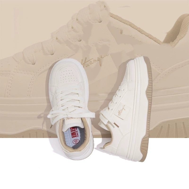 Spring and summer new thick soled round head board shoes light and breathable good with small white shoes to wear casual sports single shoes