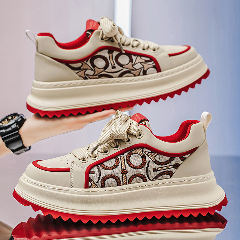 Spring and hot summer men's new fashion all comfortable soft sole low top board students embroidery color matching casual shoes