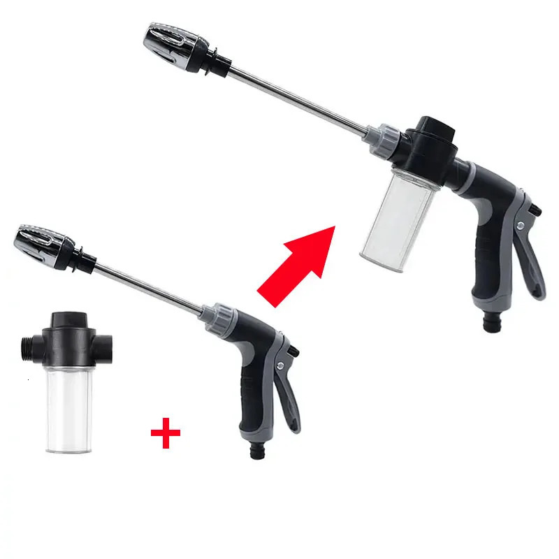 High Pressure Car Wash Water Gun Garden Pipe Nozzle Multifunctional Watering Tool Powerful Cleaning For Cars and Gardens 250318