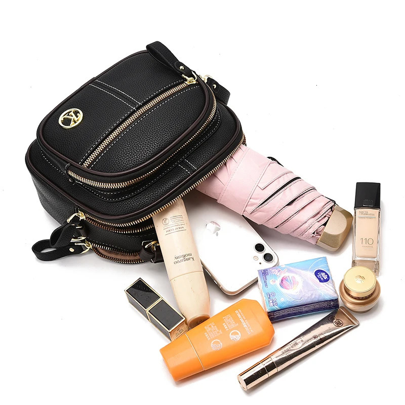 Mini Fashion Crossbody Bag Trendy Multi Layer Shoulder Bag Womens Casual Handbag Purse 250327