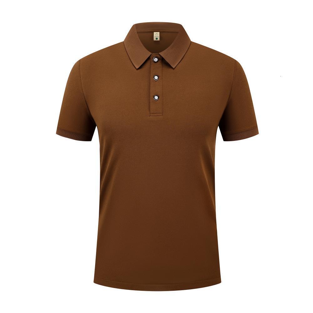 Spring and summer ice silk polo men's high-end short sleeved business slim fit lapel casual cultural shirt