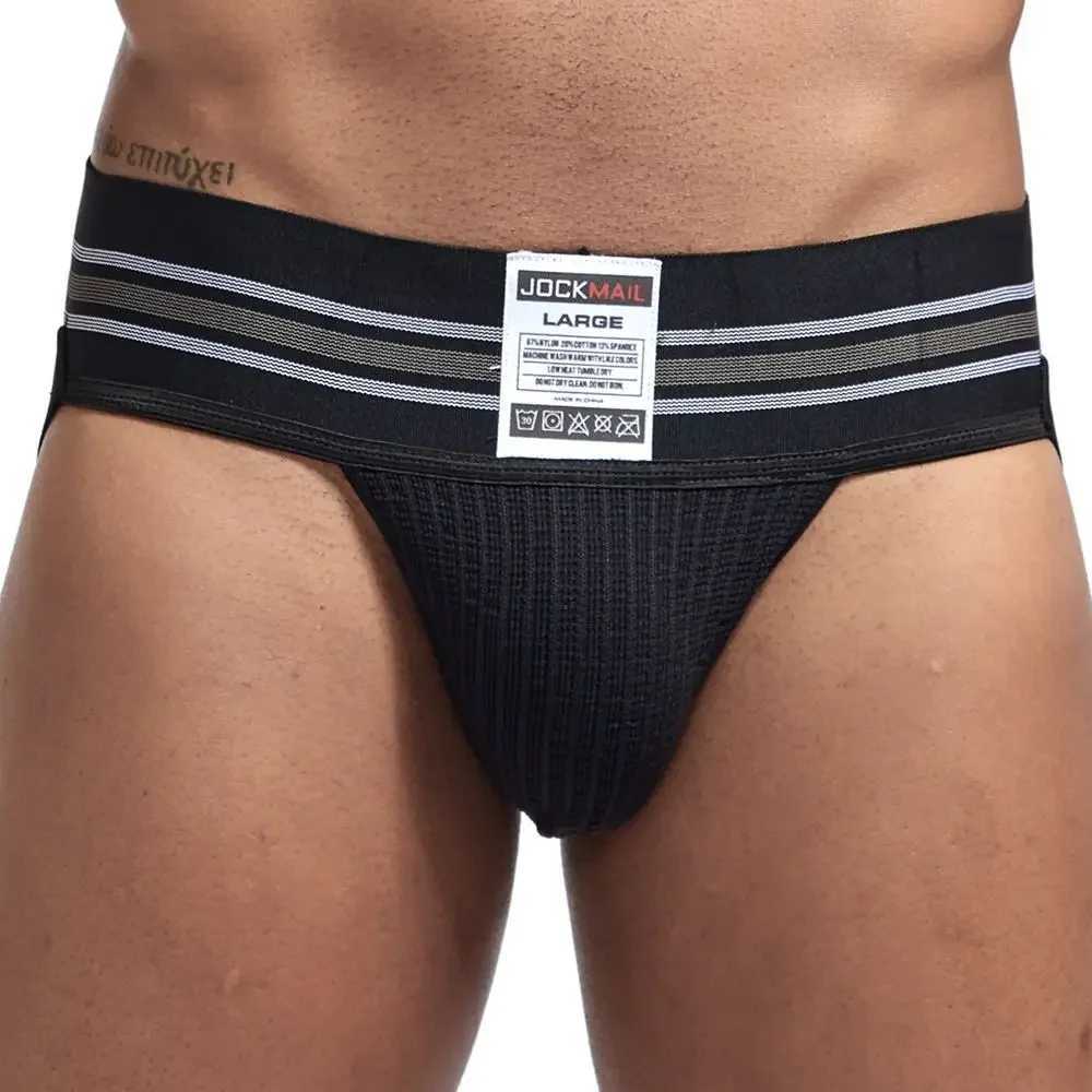 JOCKMAIL Sexy Men Underwear Briefs Athletic Jock Strap Supporter Men Jockstrap Naturally Contoured Waistband 7 Colors M-XXL SIZET250322