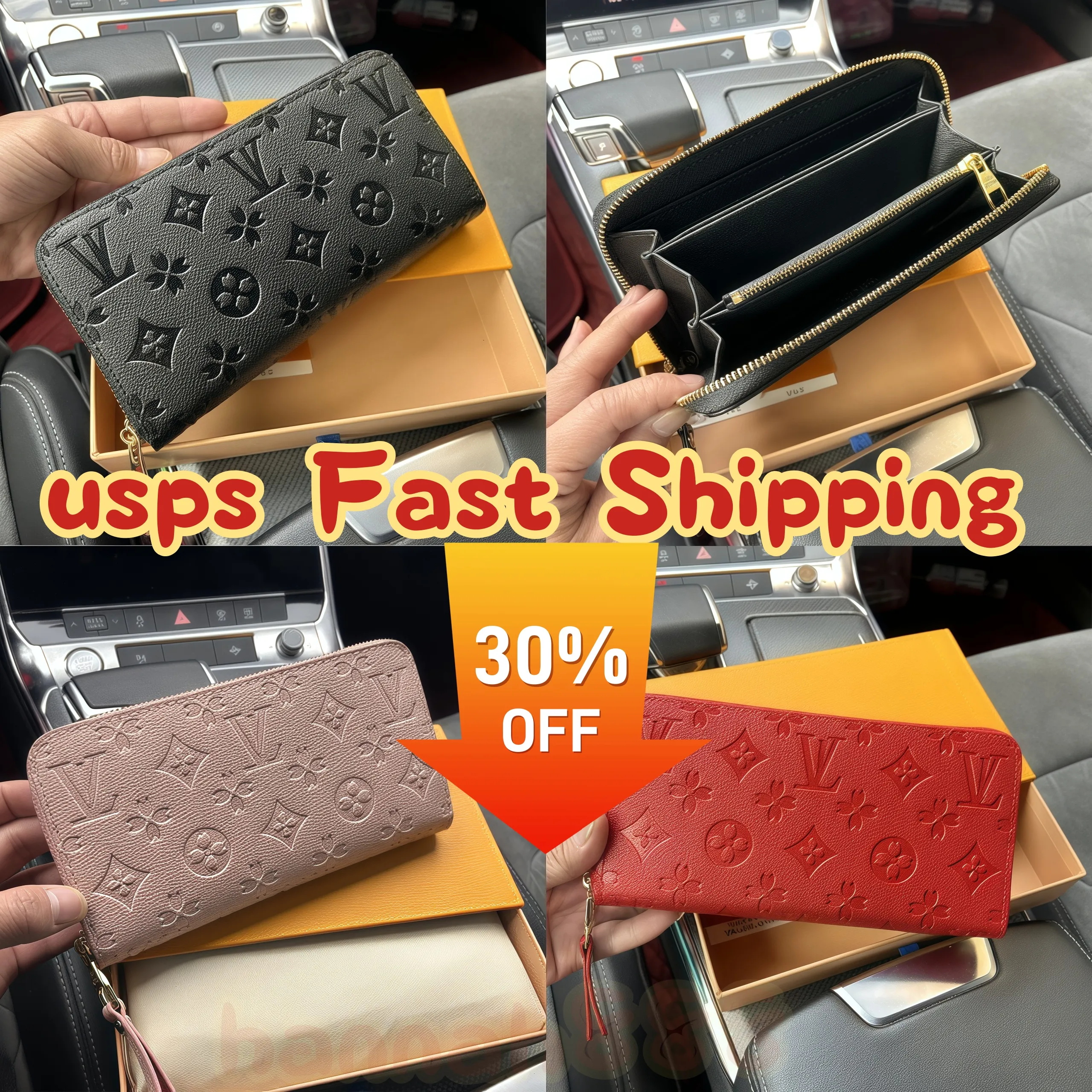 wholesalebag2023 designer bag zipper wallets Men Women leather bags High Quality Classic Letters coin Purse Box Wallets Holders bag With box