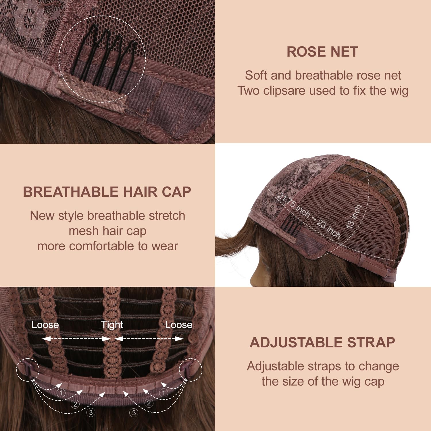 Short Chocolate Brown Wigs for Women Short Wavy Bob Wig with Bangs Medium Lenth Synthetic Hair for Daily Party(12 Inch)