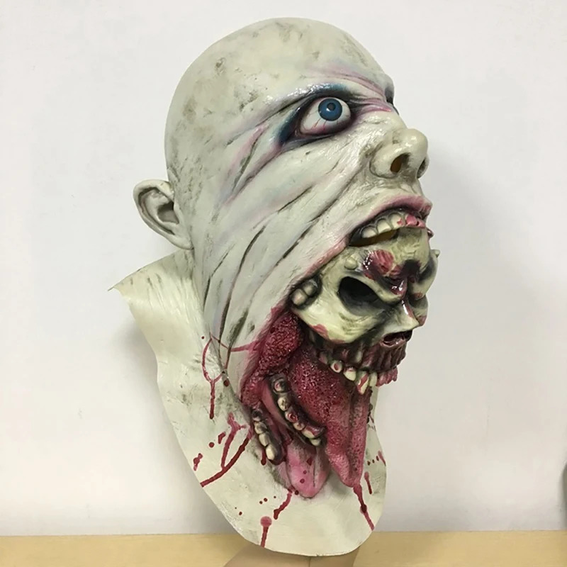 Zombie Mask Creepy Halloween Props Scary Realistic Face Mask Adult Party Cosplay Costume Props Horror Infected Zombie Masks 250321
