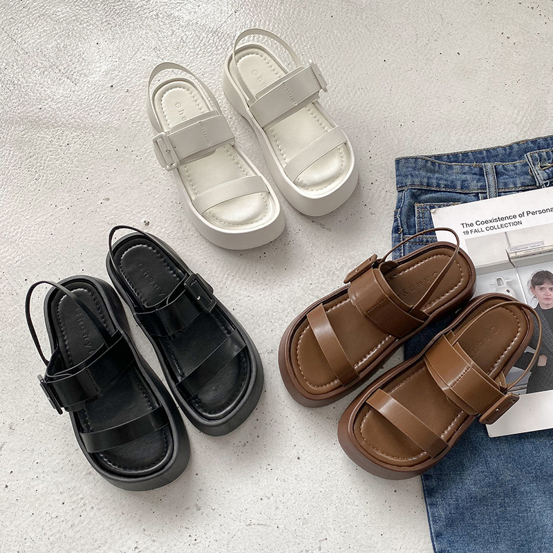 Cold slippers free Shipping sponge cake thick soled sandals Designer Slipper casual shoes External penetration Women outdoor beach shoes NEW 2025