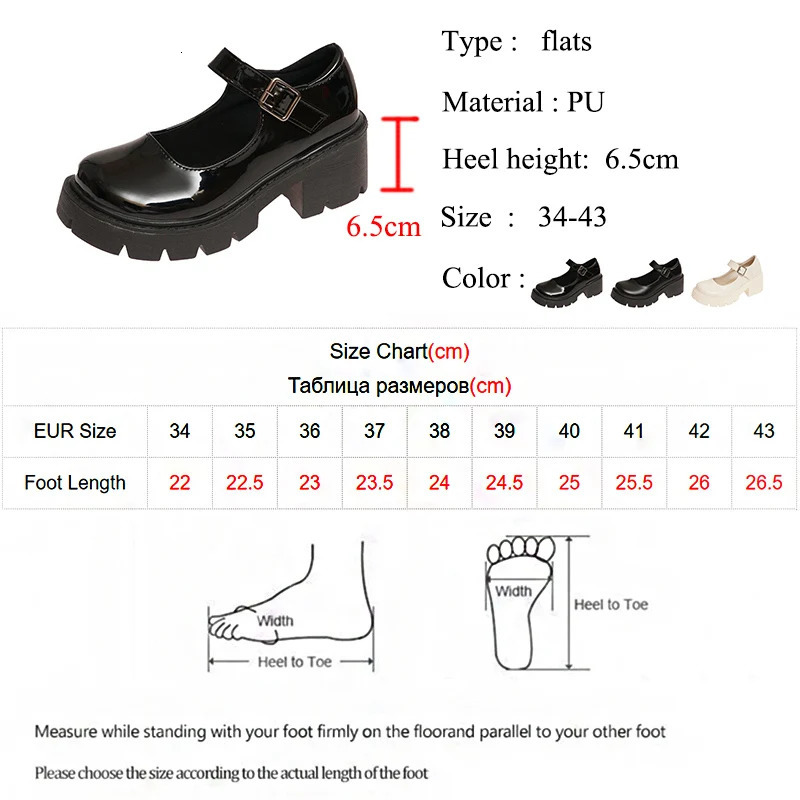 Patent Leather High Heels Mary Jane Shoes Women Japanese Style Ankle Buckle Platform Pumps Woman Punk Jk Uniform Lolita Shoes 43 250410
