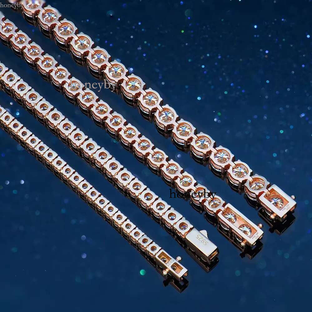 Jewelry Wholesale Men Women 2 3 4 5 6 mm Hip Hop Sier Ice Gra Vvs Dia Mossanite Moissanite Tennis Necklace Chain
