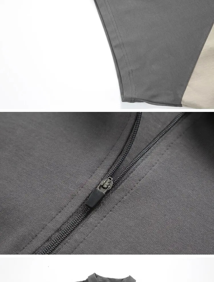 Mens Summer Splice Fashion Short Sleeve T-shirt Cityboy Streetwear Retro Loose Casual Zipper Polo Shirts Mens 250321