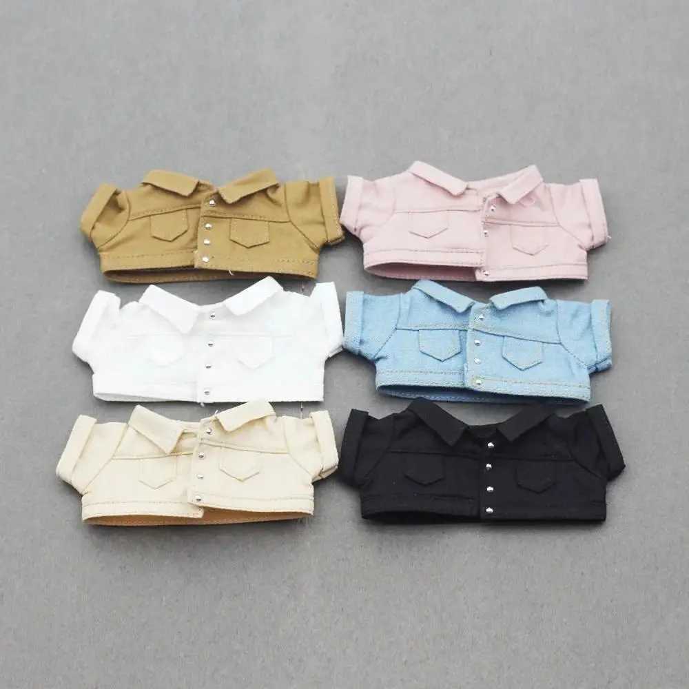 Mini set accessories suitable for 15-17cm Labubu idols and 10cm cotton doll denim shorts et clothing gifts Free shipping