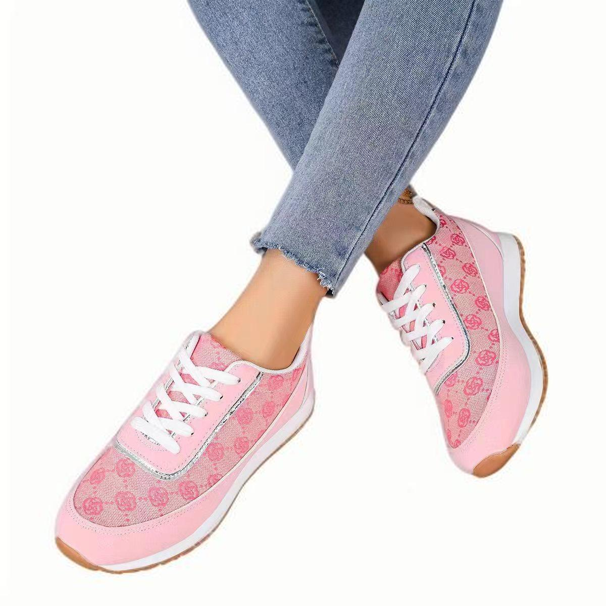 Mountaineering shoes women's new large size flower lace match color breathable women's casual sports single shoes 2025s hot