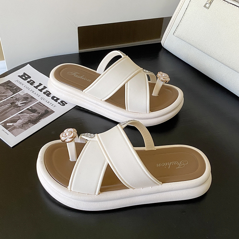 free shipping designers sandals for womens 2025 New Summer Cool Slippers Fashion Outwear Korean Version Flat Flat One Word Cool Slippers Outdoor Slipp
