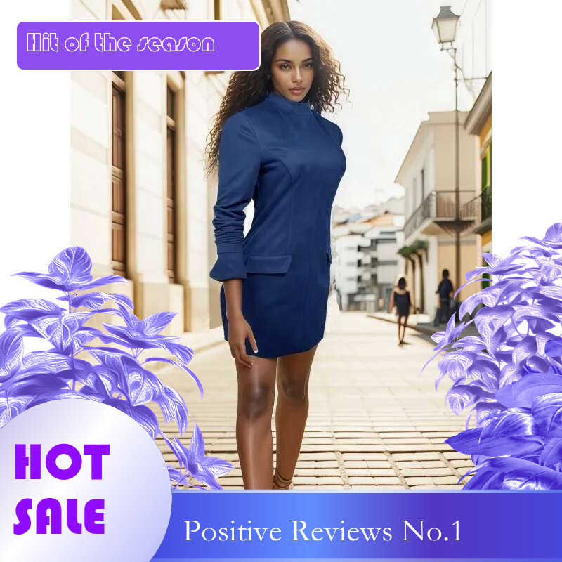 Dongdumaoyi Collectie Sexy En Toch Elegante Bodycon Jurk Mini Su De Effect Met Afslankende Damesjurk Opstaande Kraag