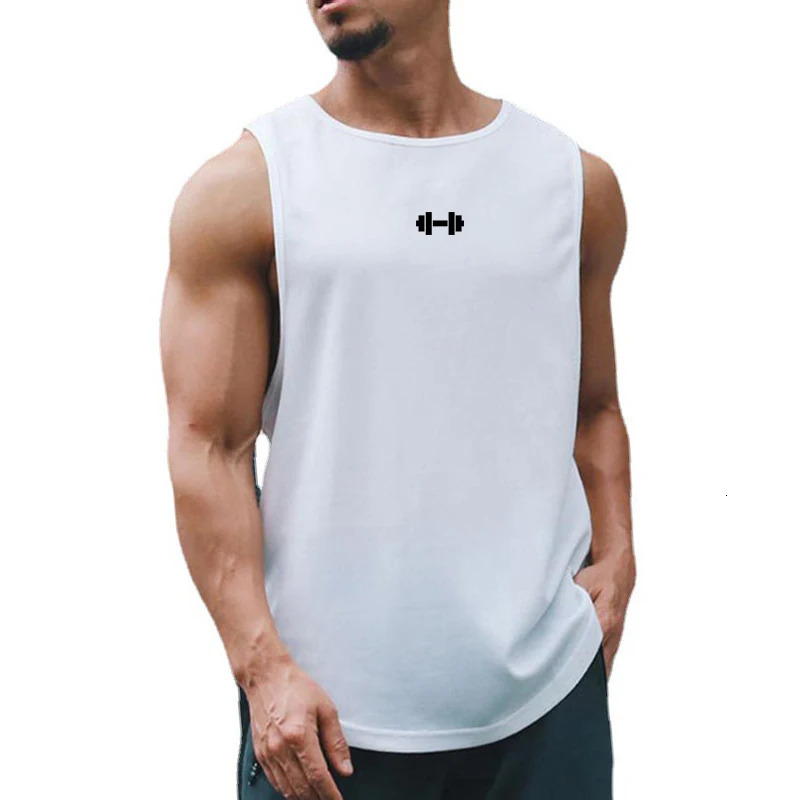 Summer Tank Top Mens Gym Fitness Training Clothing Quick Dry Silm Fit Bodybuilding Sleeveless Shirts Men Fashion Basketball Vest 250322
