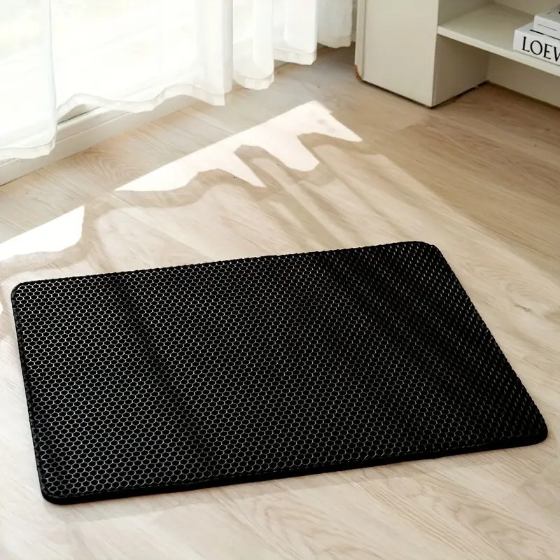 Double thick EVA cat litter mat washable anti-spill cat litter mat Cat litter box mat cat supplies