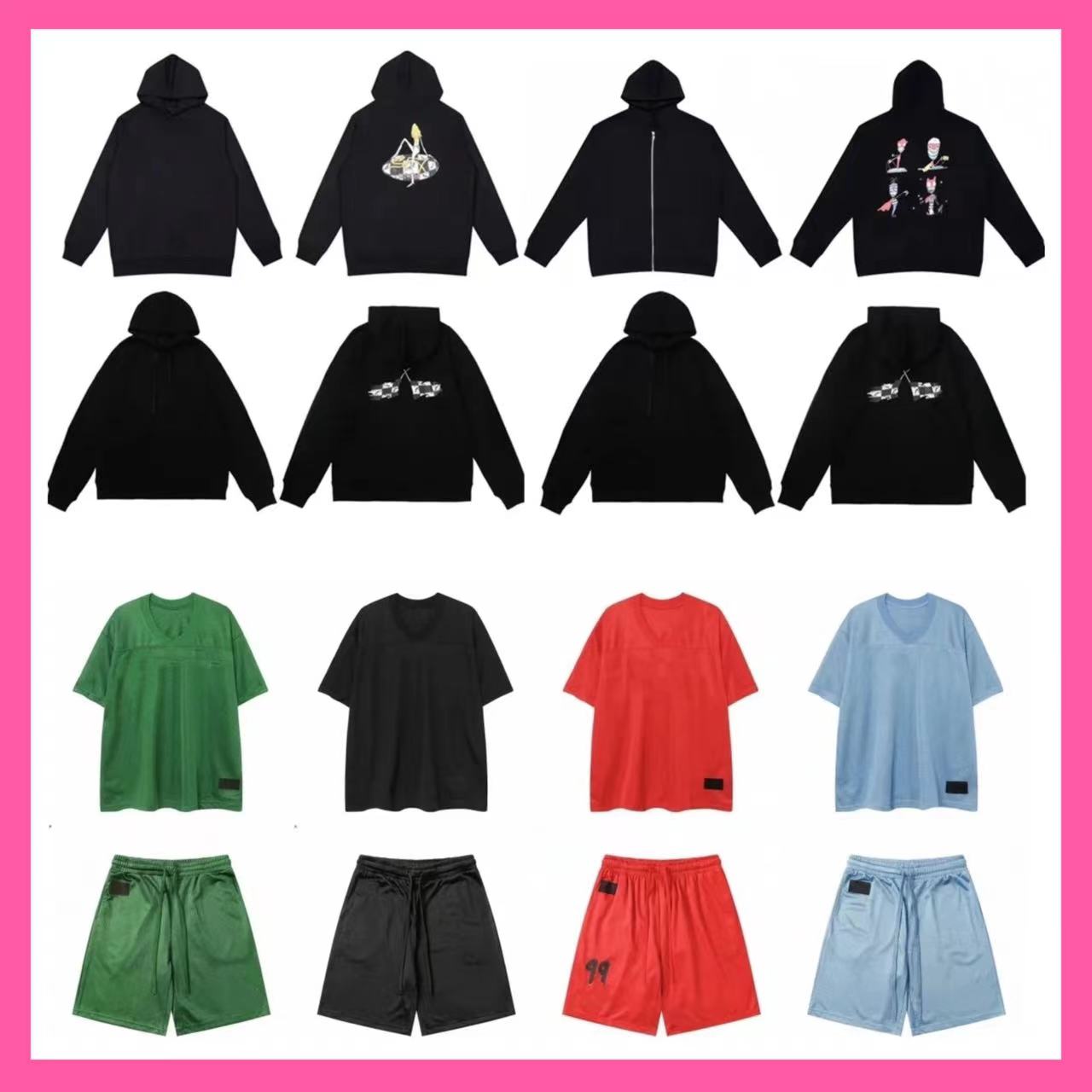 Designer mens hoodies top shirts and shorts designer hoodie top and pants shirt and short Fluffy foam graffiti designer jacket Slow jogging exercise us size S-XL