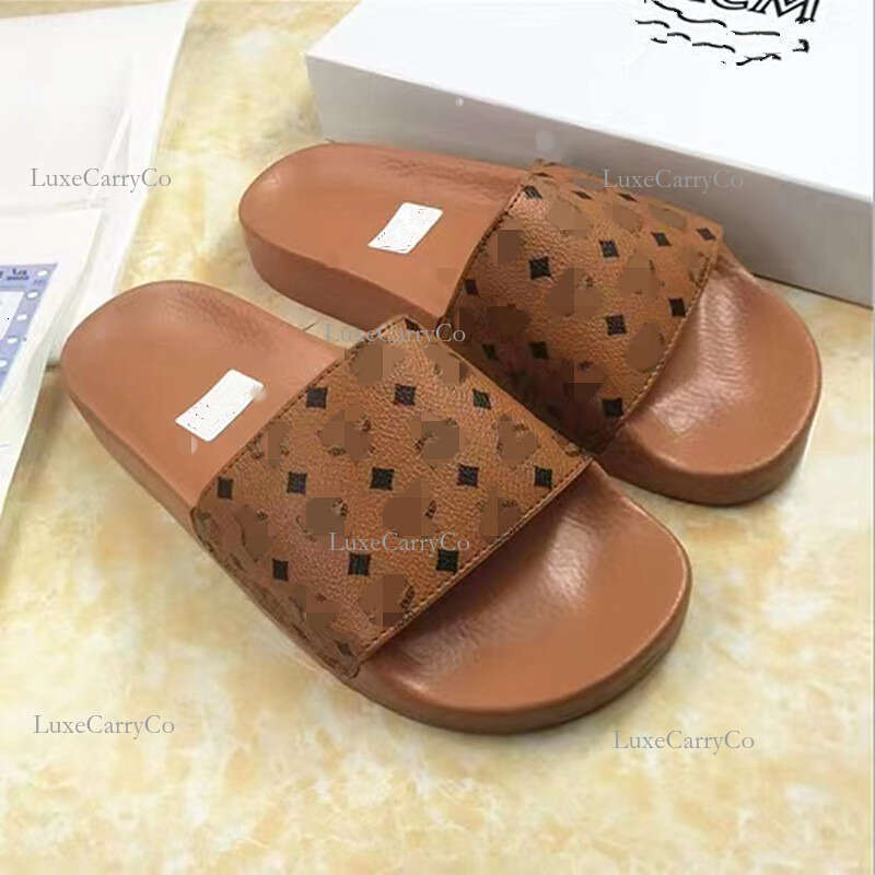 Mcmsandals Cambodia Vietnam Nigeria Trendy Mcmslipper Men's And Women's Luxury Fashion Classic Trend Designer Slippers Summer Printed Lightweight Mcmshoes 7C4 0b3