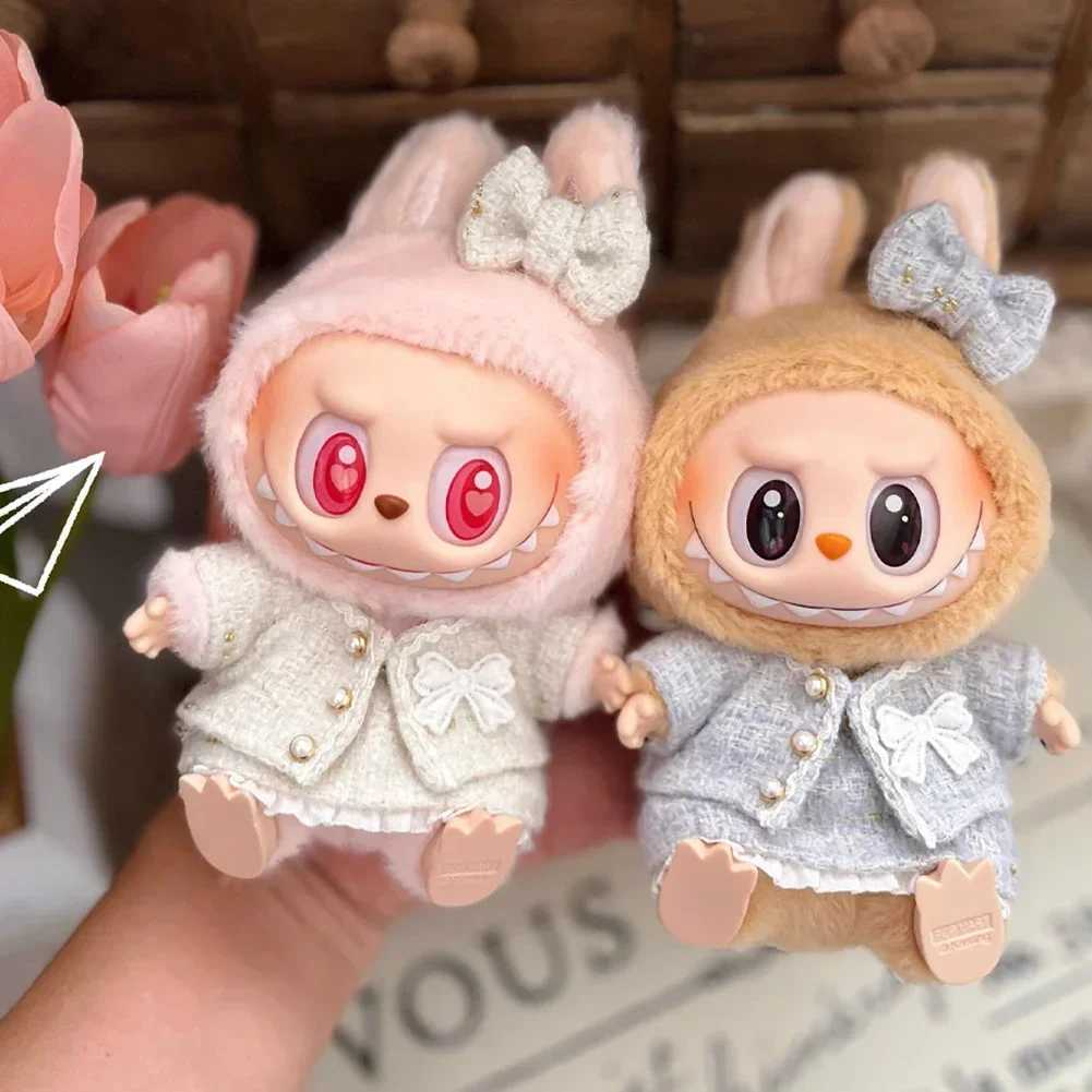 Cute Classic Dress Set for 17CM Labubu V2 Dolls Able Clothes and Accessories for Girls and Kids Z250322