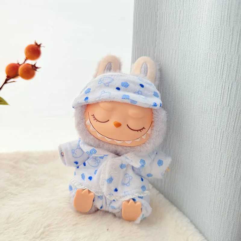 15cm/17cm Labubu I II Doll Clothing Cute Eye Mask Sleepwear 3-Piece Accessory Clothing Plush Doll Clothing Z250322