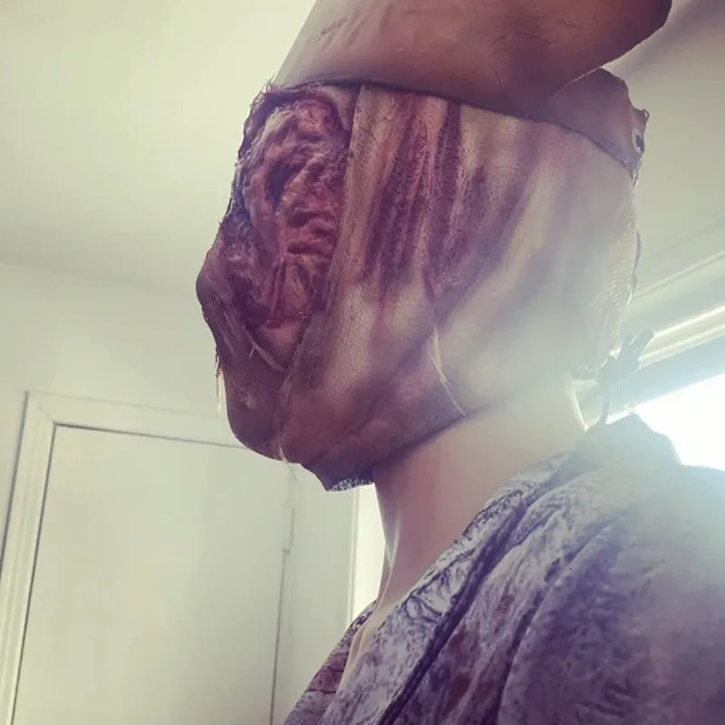 Game Silent Hill Faceless Nurse Cosplay Mask Horror Bloody Latex Masks Halloween Costume Props for Adult High Quality 250321