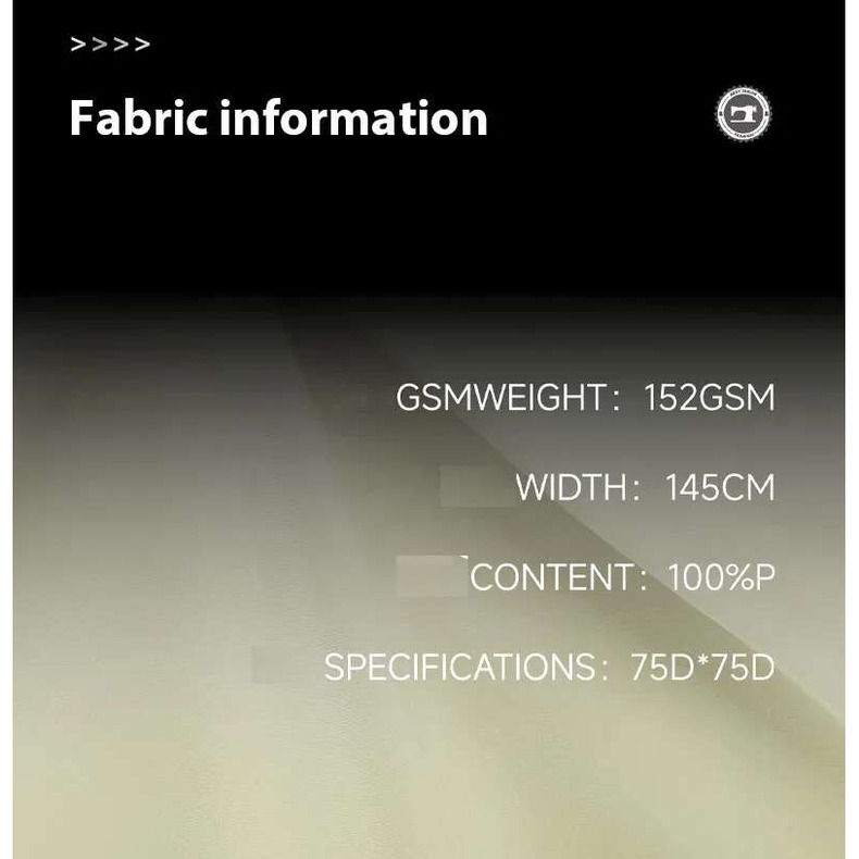 High-Tech Thermal Clothing Ultra-Dense Fabrics Combining Wind Resistance and Water Repellency suppleness