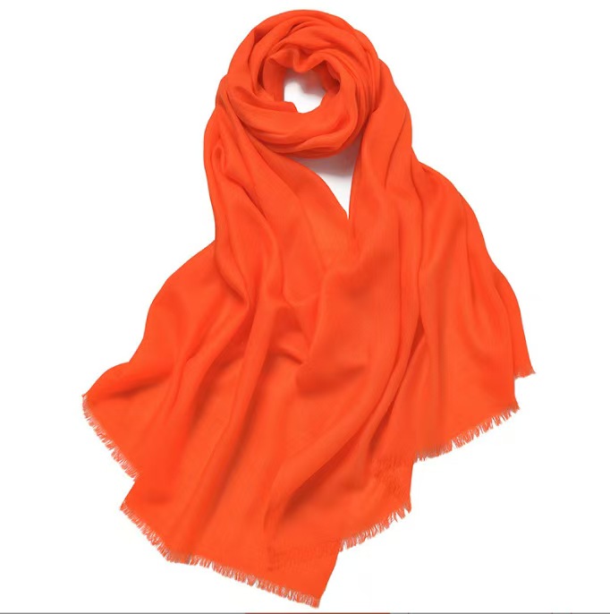K197 Inner Mongolia spring and summer pure wool plain scarf SWR0012 ladies' fine spinning thin monochrome light wool shawl