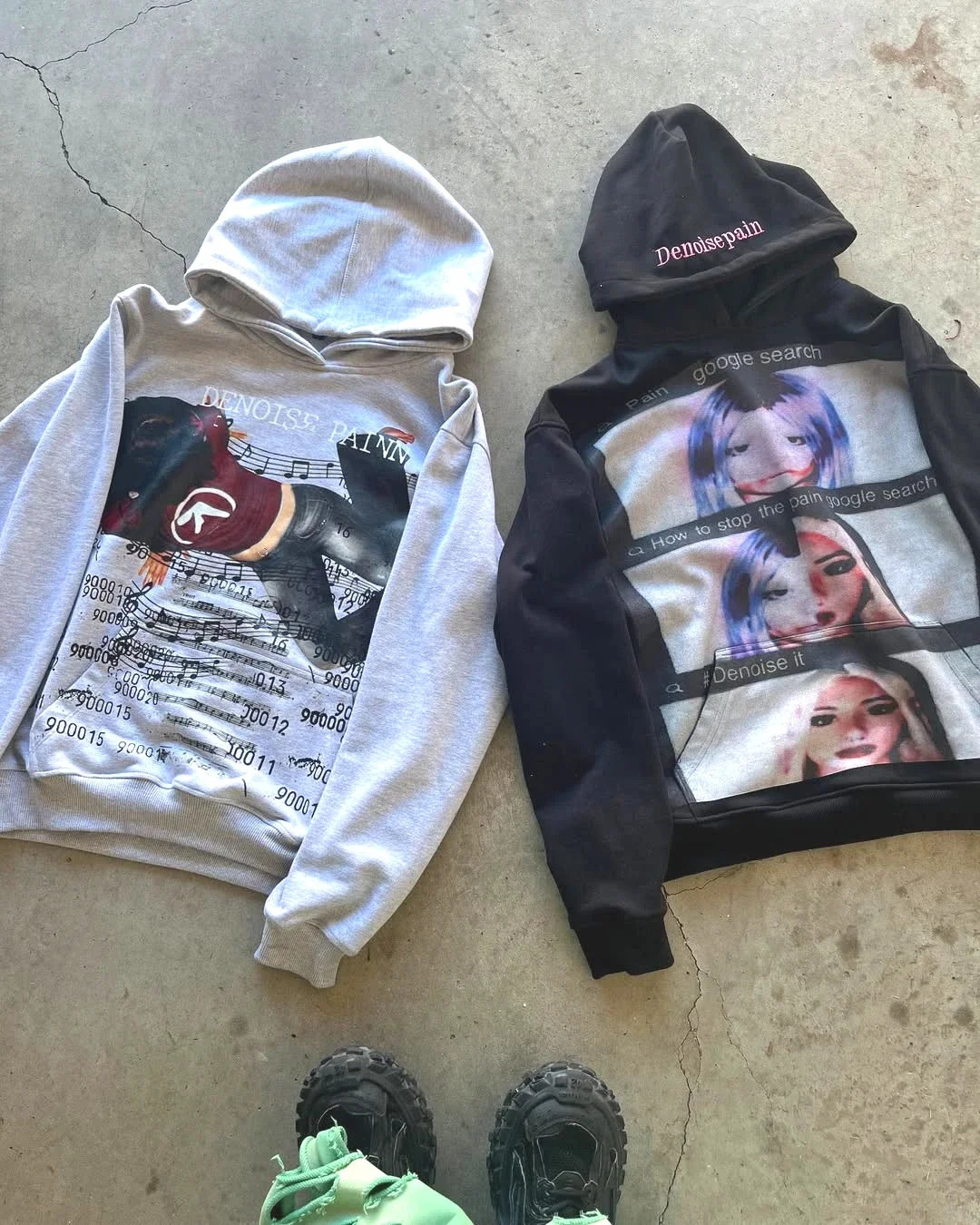 Harajuku Y2k casual printed hoodie womens Grunge streetwear sportswear top Gothic super large clothing 250319