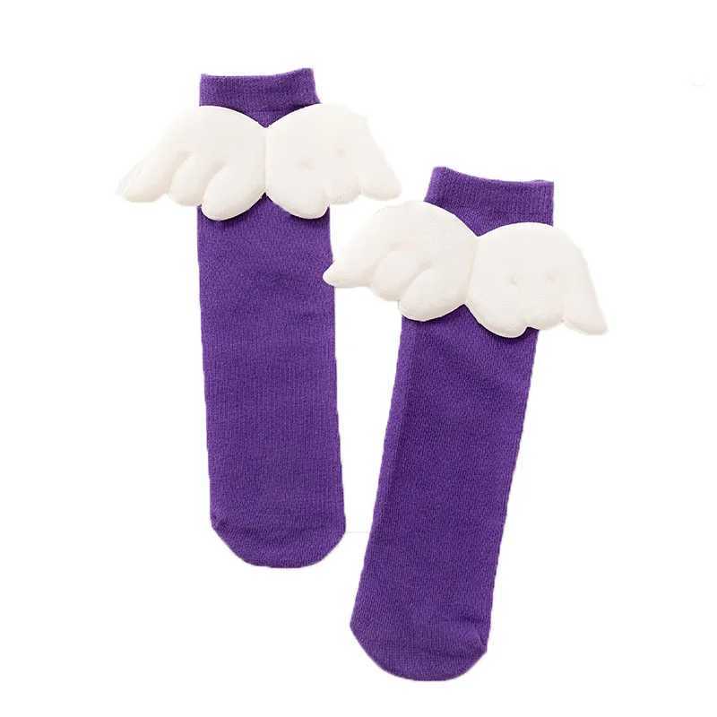Baby Girls Knee High Socks Angel wing Summer Autumn Cotton Socks Solid Candy Color Kids Toddler Short Socks For Children X2503221