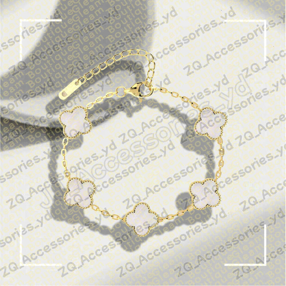 Von Cleef Bracelet Designer Bracelet Luxury Four Leaf Clover Necklace Women Mother Of Pearl Diamond Stainless Steel Chain Plated Gold Necklace Classic Jewelry ca7