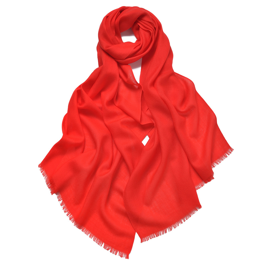K197 Inner Mongolia spring and summer pure wool plain scarf SWR0012 ladies' fine spinning thin monochrome light wool shawl