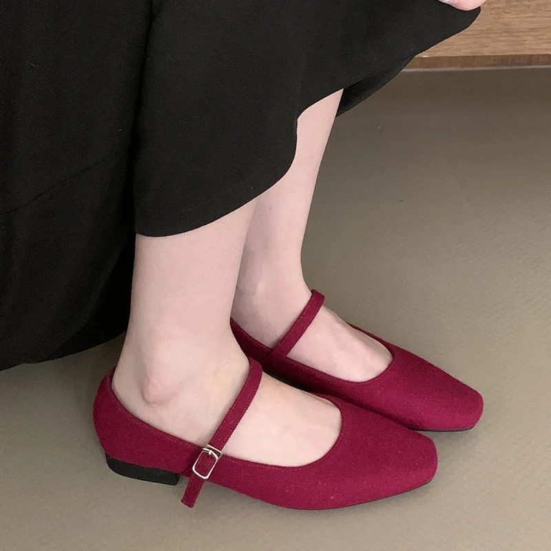 Female Footwear Fashion Buckle Strap Ladies Flats With Shoes Shallow Women Mary Janes Lolita Shoes 250322