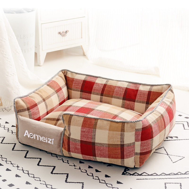 Square Comfortable Removable Washable Nest Universal for All Seasons Dog Keeping Warm Breathable Cat Bed Pet Supplies - view 6