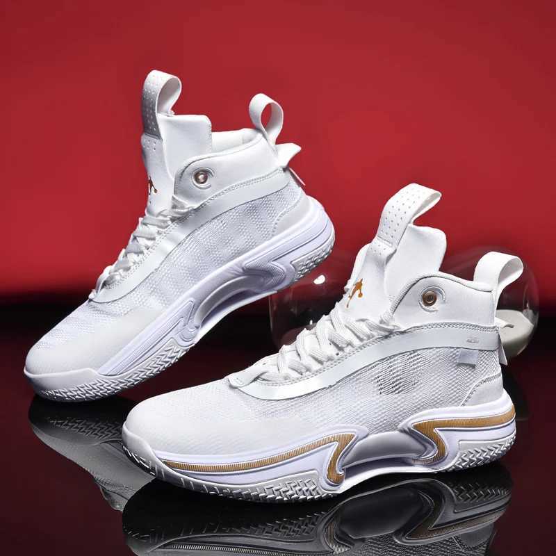 basketball Mens shoes solid shoes mens boots non-slip wear-resistant ankle protection breathable mesh student sports shoes