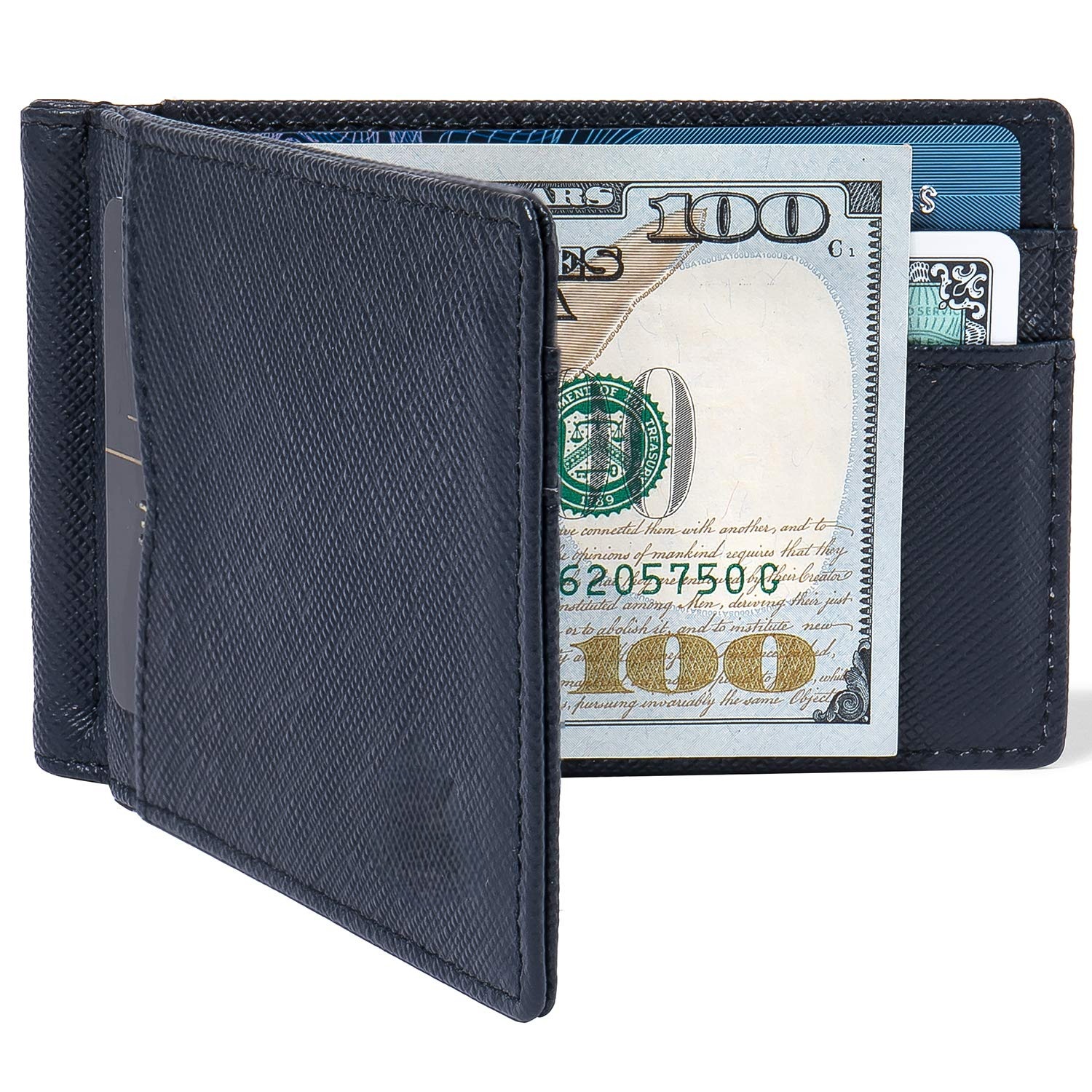 Classic Brush Finish Retro Leather Wallet for Men RFID Protected and Thin Profile